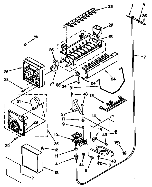 Thermador TSS48QBW00 icemaker diagram