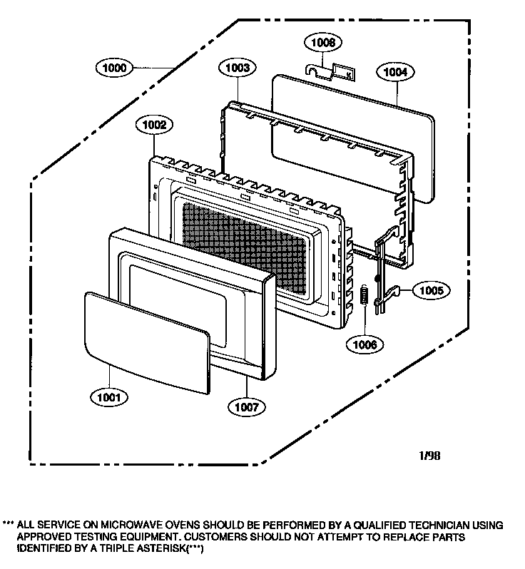 Kenmore 72168100790 door diagram