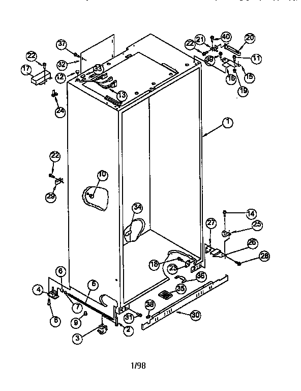Viking Range VCSB480 cabinet diagram