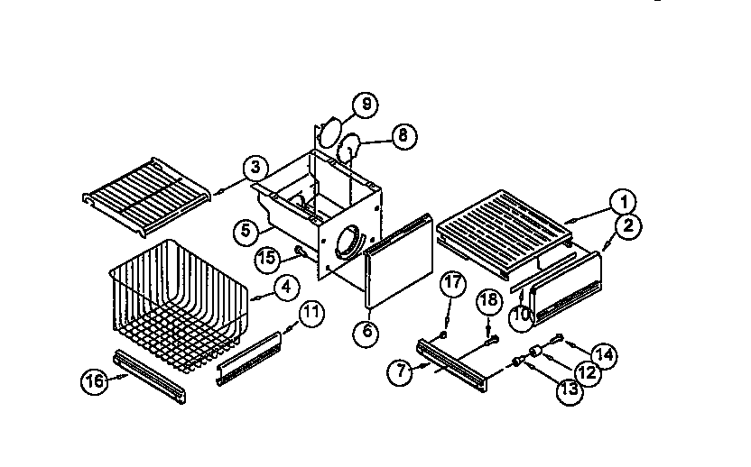 Viking Range VCSB480 freezer shelf diagram