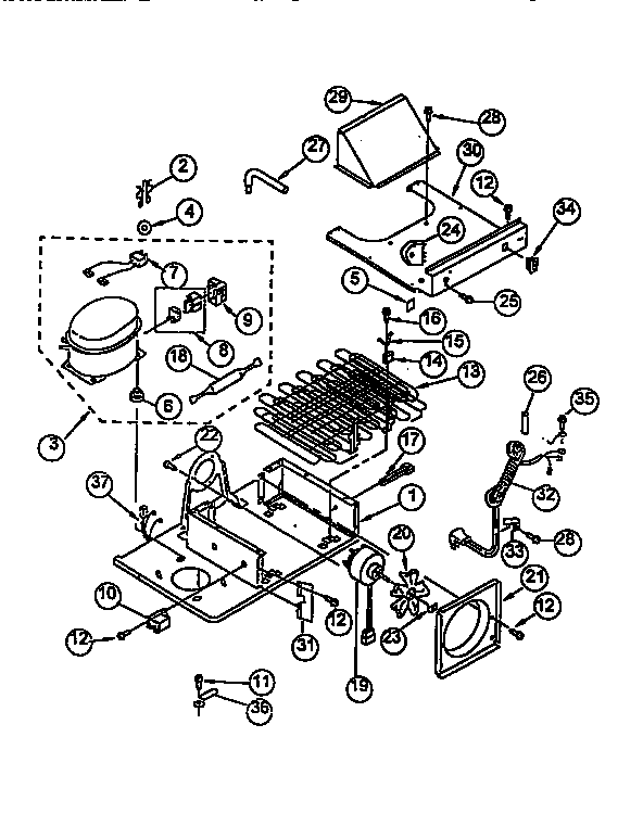 Viking Range VCSB480 upper unit diagram
