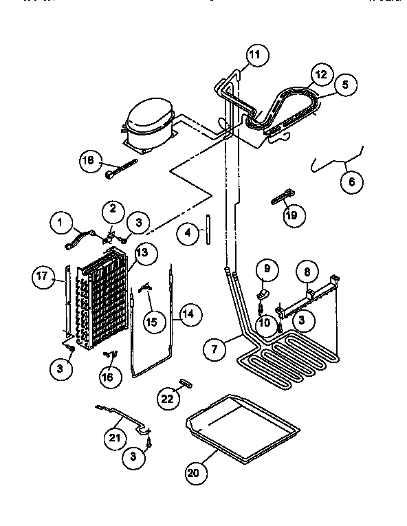 Viking Range VCSB480 lower unit and tube diagram