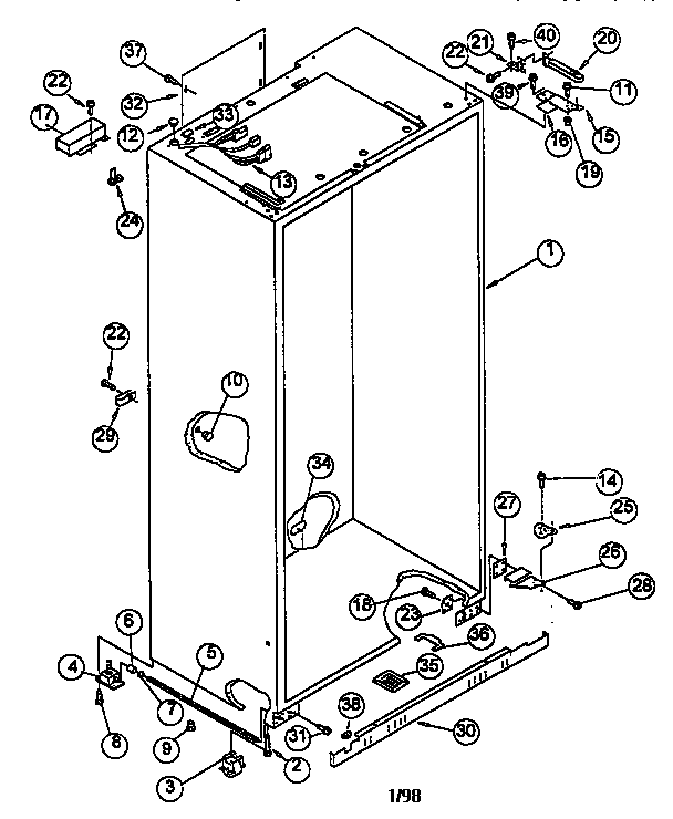 Viking Range VCSB420 cabinet diagram