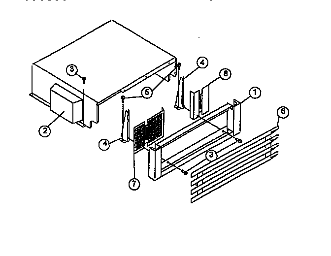Viking Range VCSB420 top grille and unit cover diagram