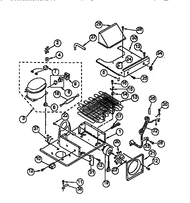 Viking Range VCSB420 upper unit diagram