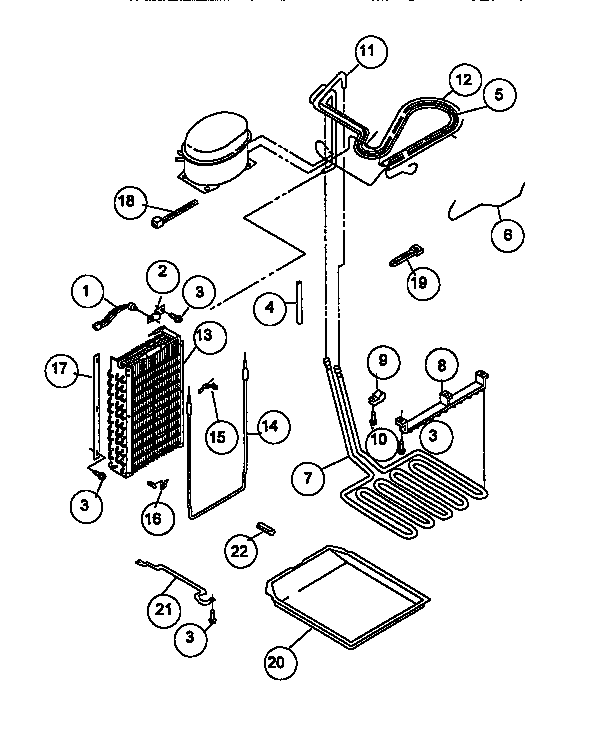 Viking Range VCSB420 lower unit and tube diagram