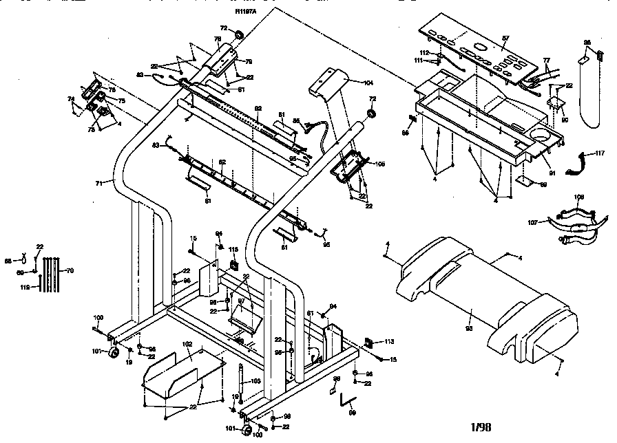 Proform 831297440 console assembly diagram