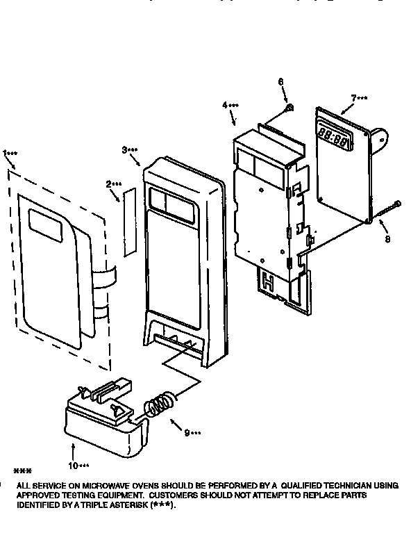 Kenmore 56568480790 control panel diagram