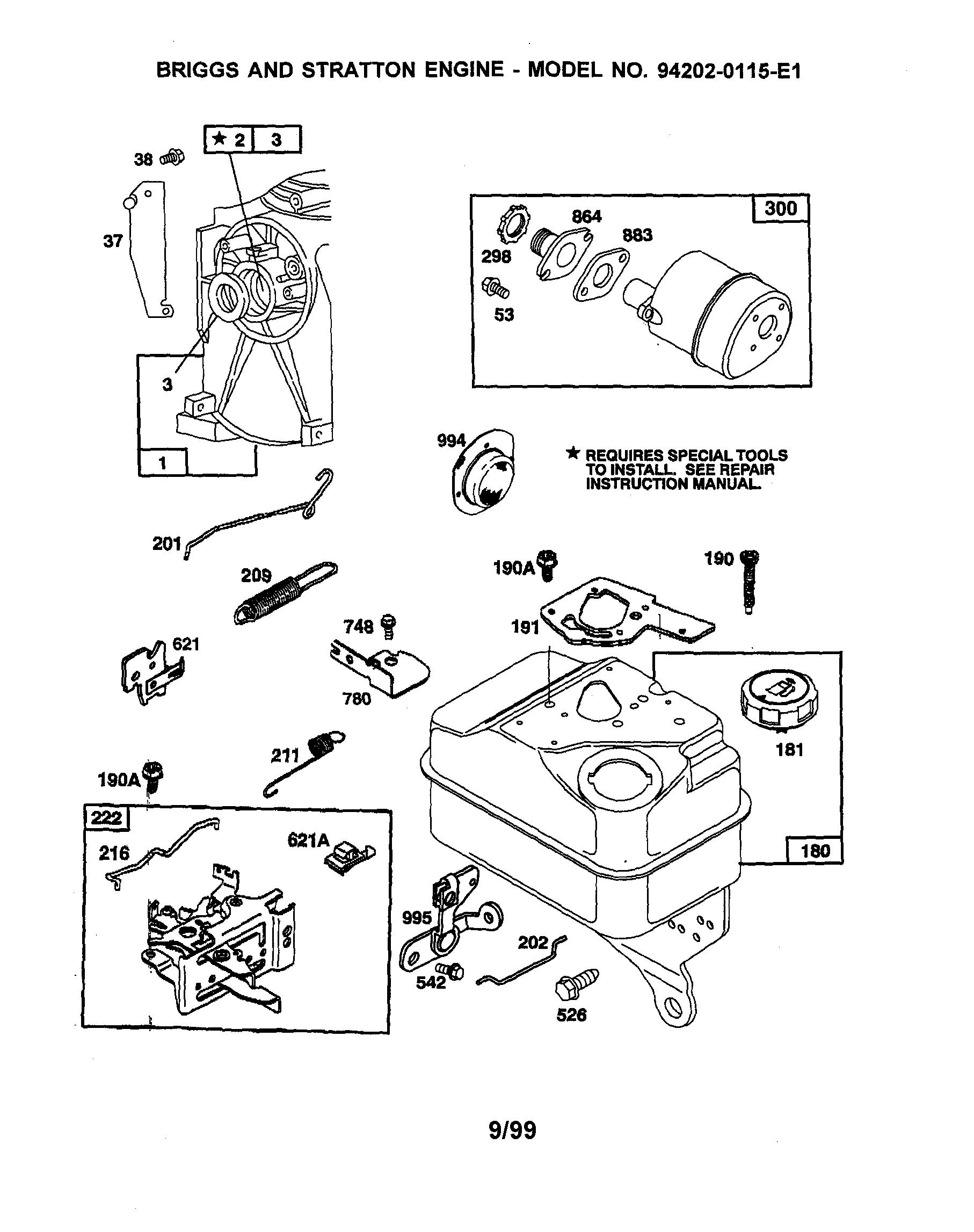 Craftsman 917292381 fuel tank assembly diagram