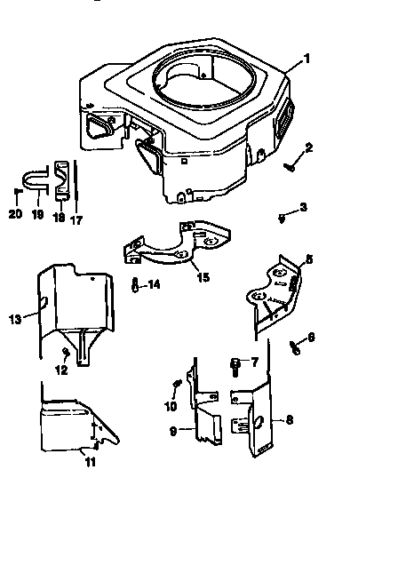 Craftsman 917272120 blower housing and baffles diagram