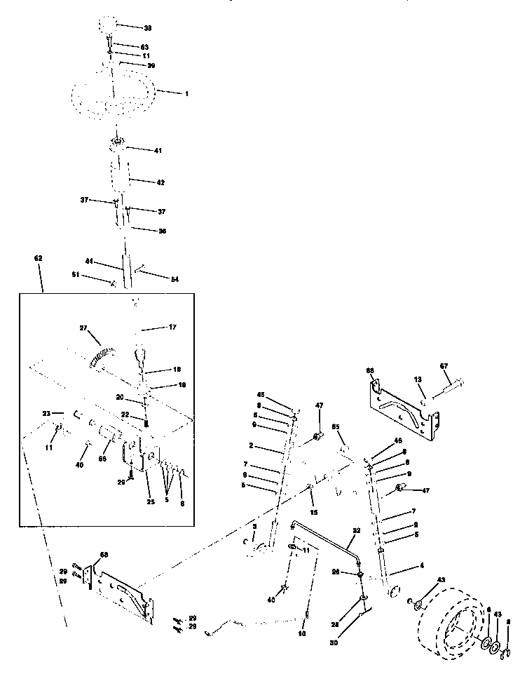 Craftsman 917270611 steering assembly diagram