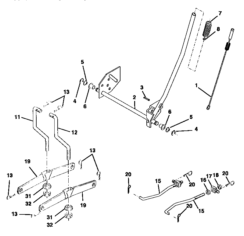 Craftsman 917270611 lift assembly diagram