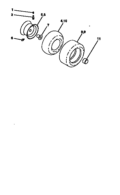 Craftsman 917258523 wheels and tires diagram