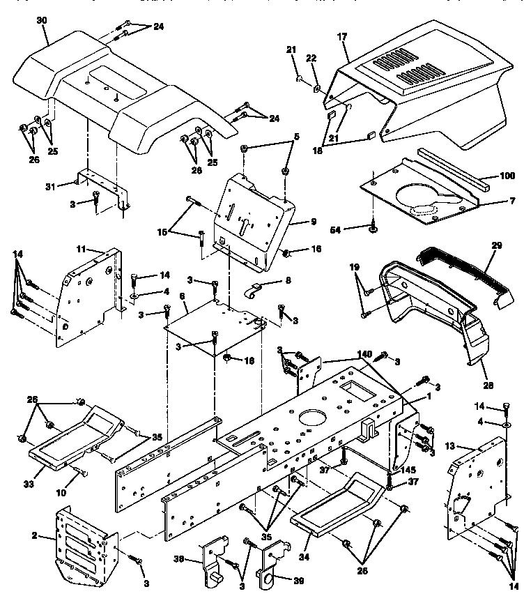 Craftsman 917270510 chassis and enclosures diagram