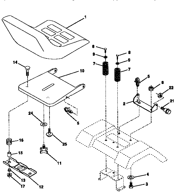 Craftsman 917270510 seat assembly diagram