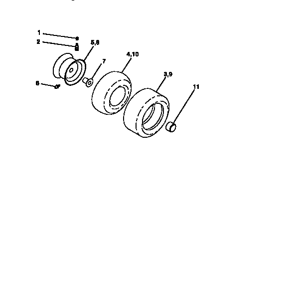 Craftsman 917270510 wheels and tires diagram