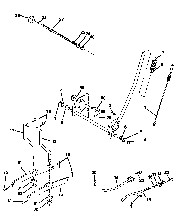 Craftsman 917259573 mower lift diagram