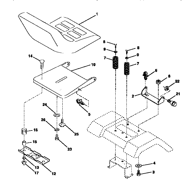 Craftsman 917259573 seat assembly diagram
