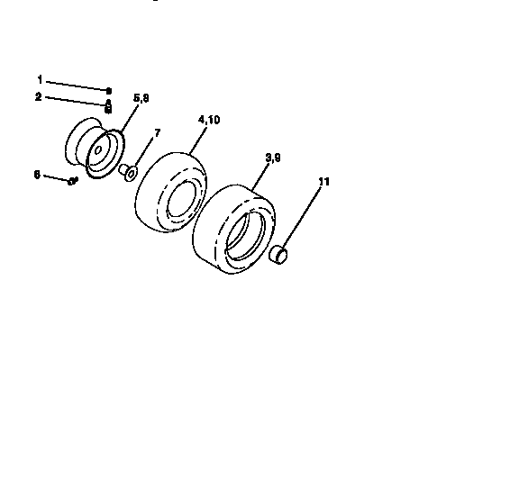 Craftsman 917258516 wheels and tires diagram