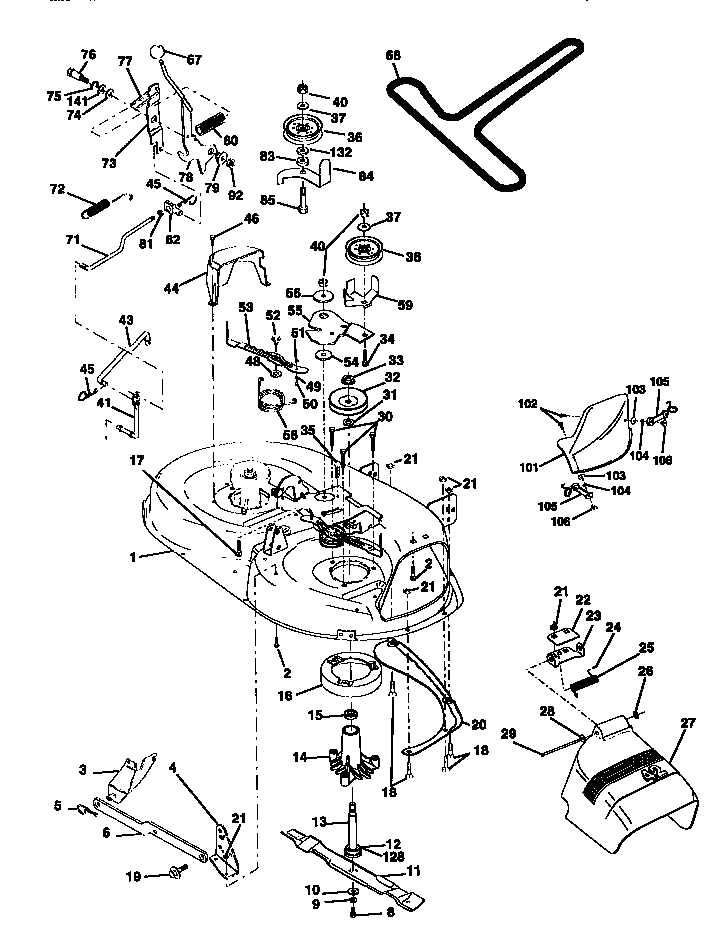 Craftsman 917258516 mower diagram