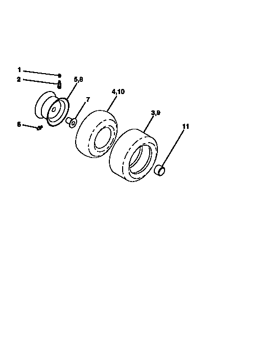 Craftsman 917258694 wheels and tires diagram