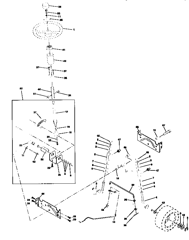 Craftsman 917271010 steering assembly diagram