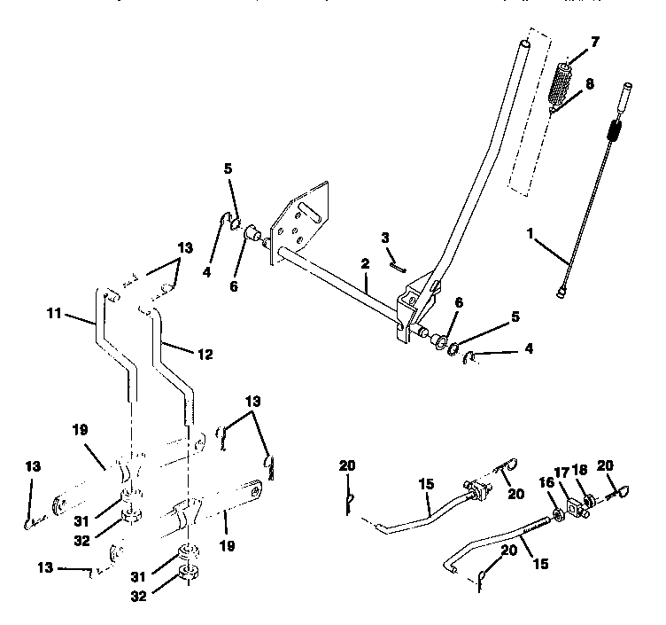 Craftsman 917271010 mower lift diagram