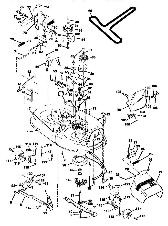 Craftsman 917271010 mower deck diagram