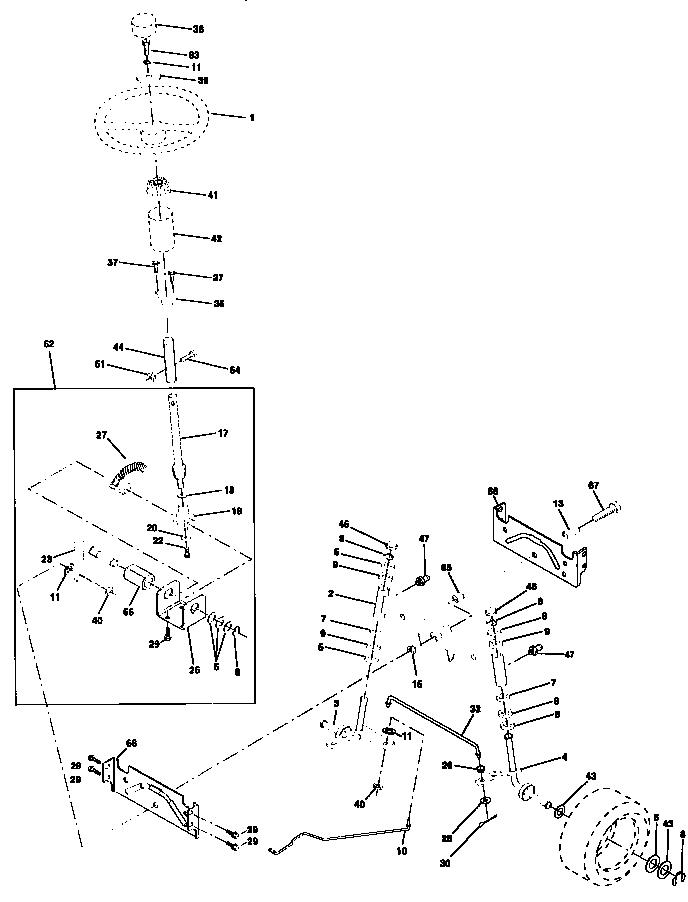 Craftsman 917270810 steering assembly diagram