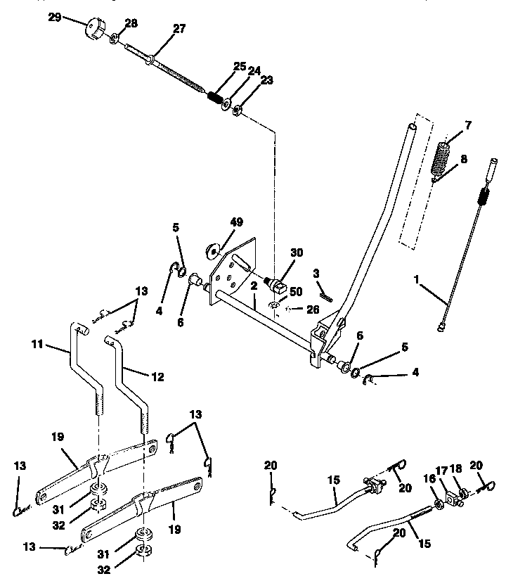 Craftsman 917270810 mower lift diagram