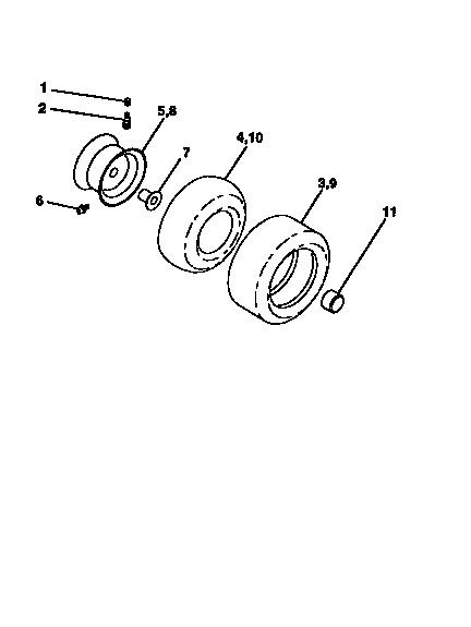 Craftsman 917270810 wheels and tires diagram