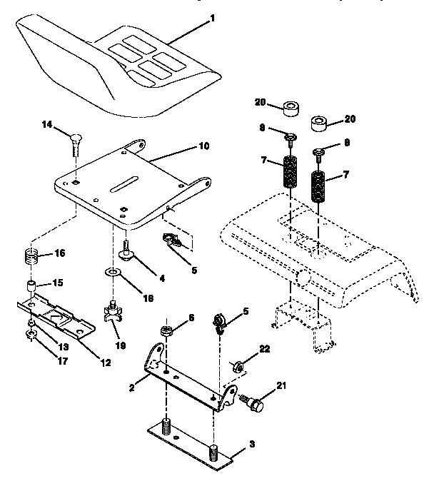 Craftsman 917258904 seat assembly diagram