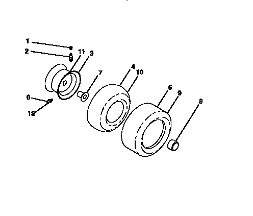 Craftsman 917258904 wheels and tires diagram