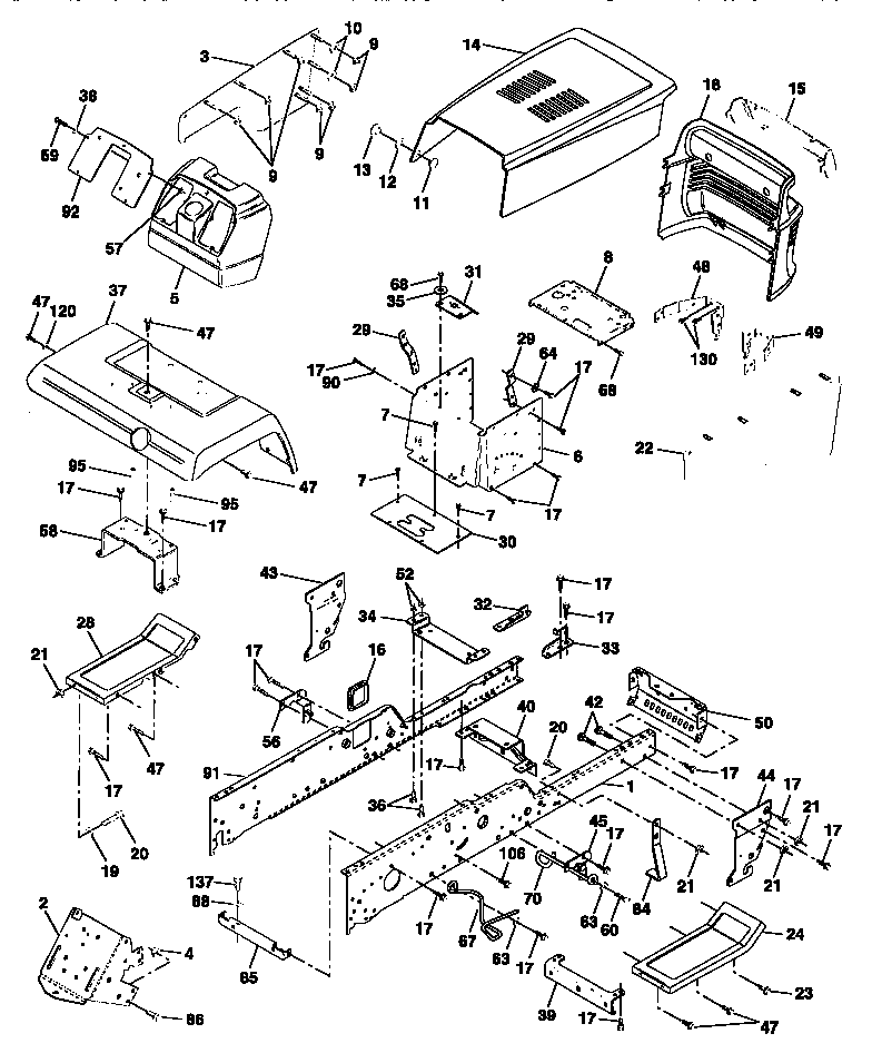 Craftsman 917258962 chassis and enclosures diagram