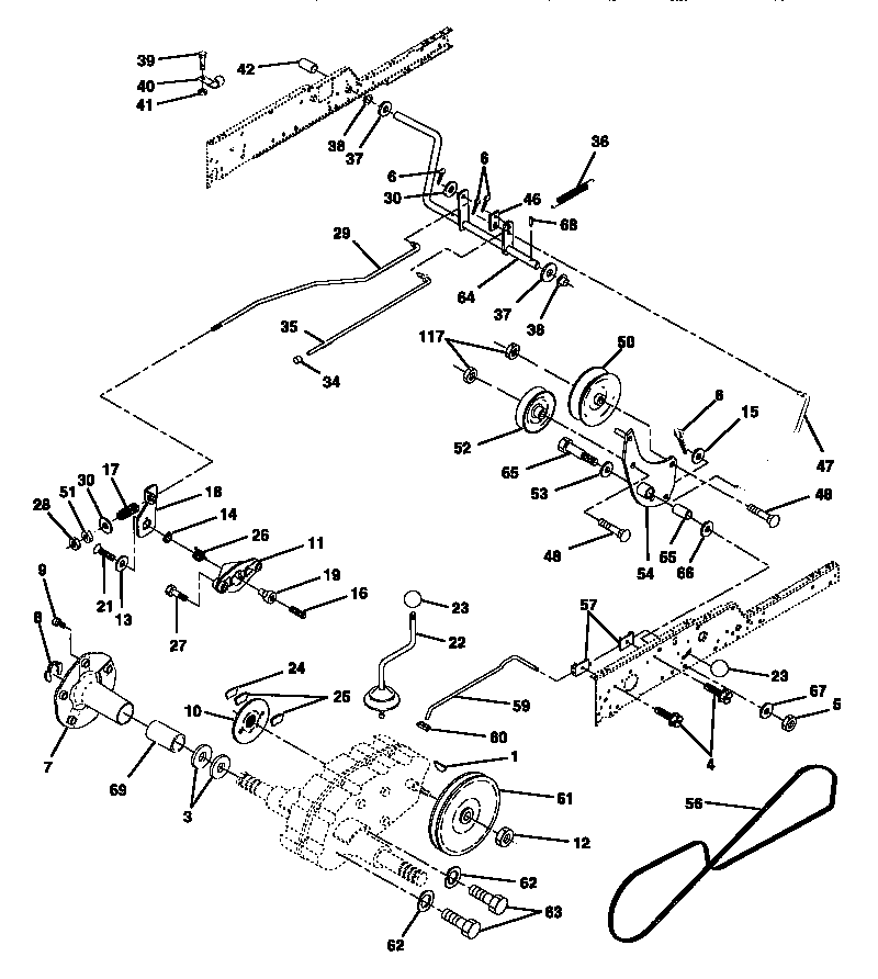 Craftsman 917258962 ground drive diagram