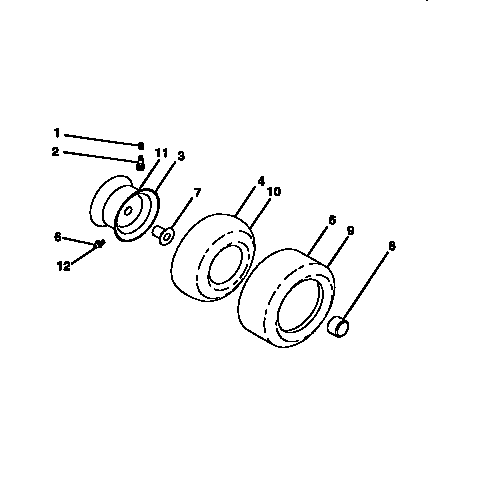 Craftsman 917258962 wheels and tires diagram