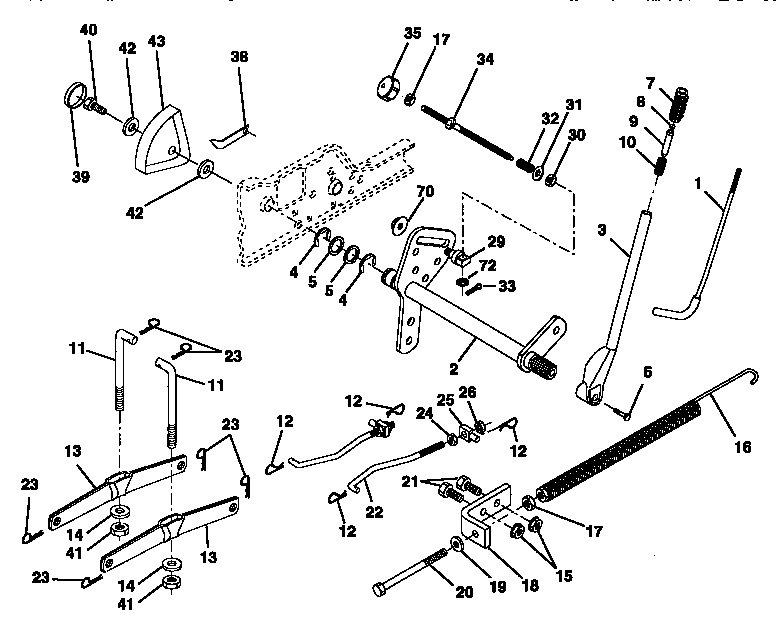 Craftsman 917258962 lift assembly diagram