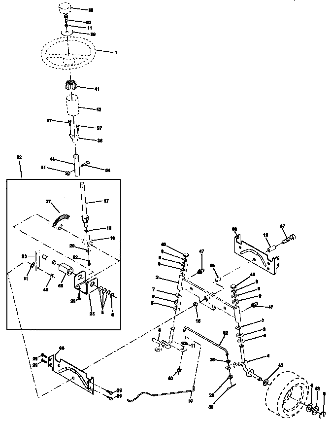Craftsman 917270621 steering assembly diagram