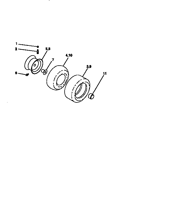 Craftsman 917270621 wheels and tires diagram