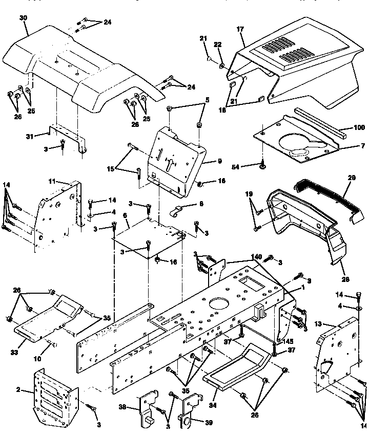 Craftsman 917258113 chassis and enclosures diagram