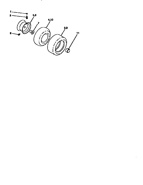 Craftsman 917258113 wheels and tires diagram