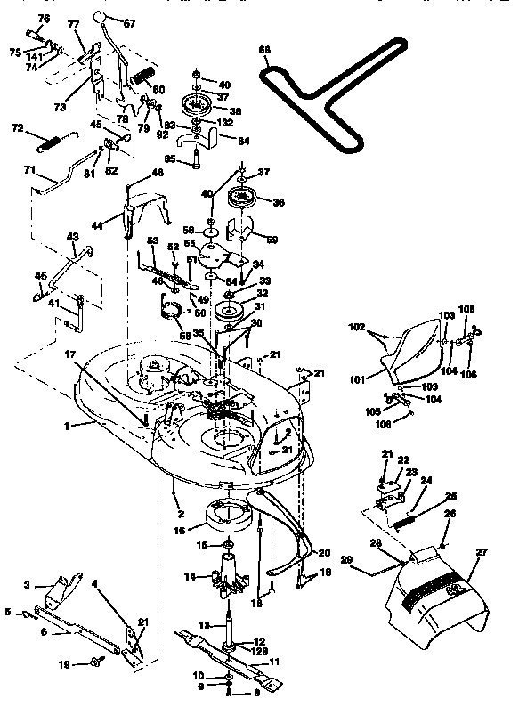 Craftsman 917258113 mower diagram