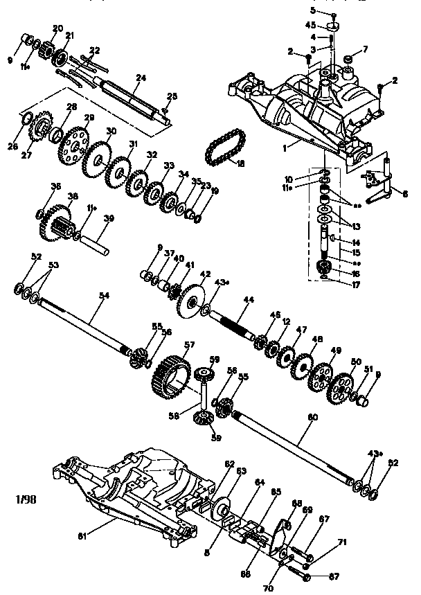 Craftsman 917259162 dana transaxle-model number 4360-122 diagram