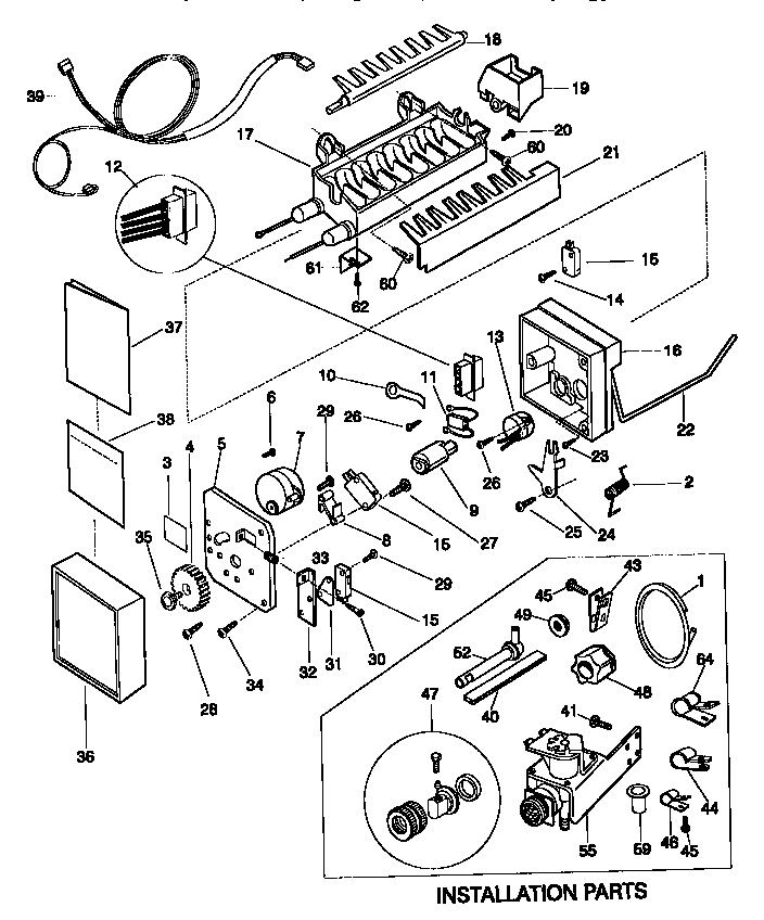 Kenmore 25338670890 icemaker diagram