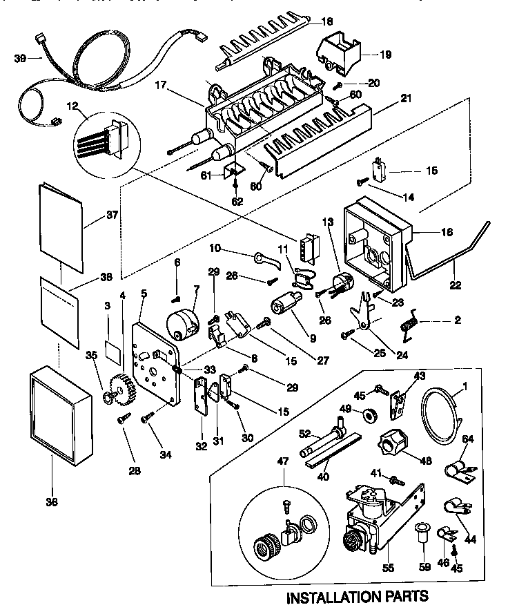 Kenmore 25338670890 icemaker diagram