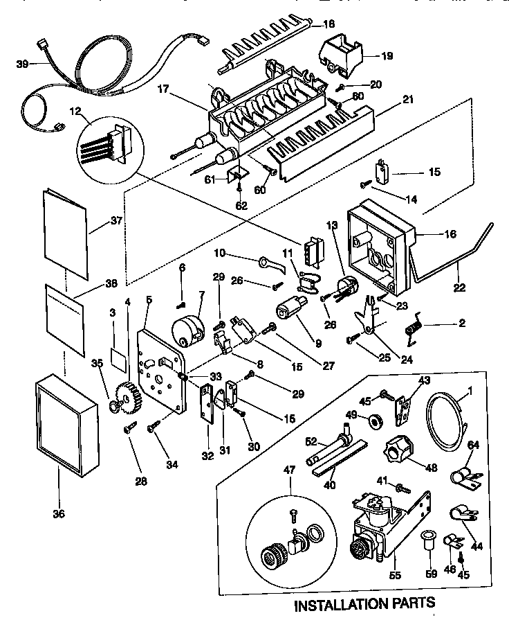 Kenmore 25338672890 icemaker diagram