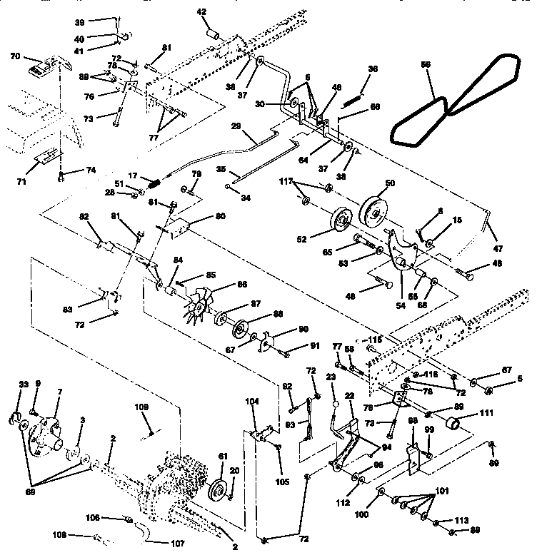 Craftsman 917258913 ground drive diagram