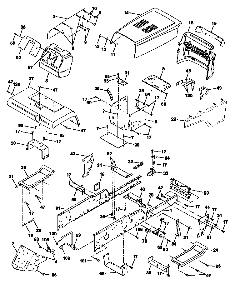 Craftsman 917258973 chassis and enclosures diagram