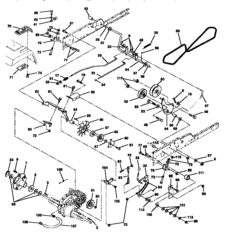 Craftsman 917258973 ground drive diagram