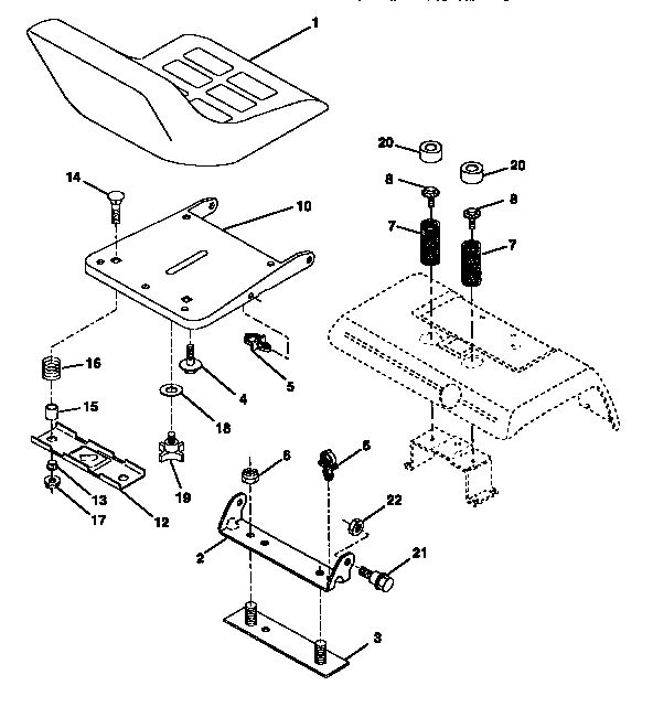 Craftsman 917258973 seat assembly diagram